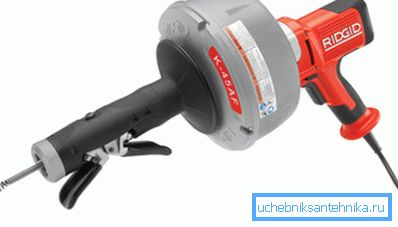 The clearing car for pipes with a diameter up to 75 mm. The clearing car for pipes with a diameter up to 75 mm.