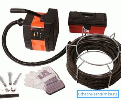 Professional equipment for cleaning sewer pipes Professional equipment for cleaning sewer pipes