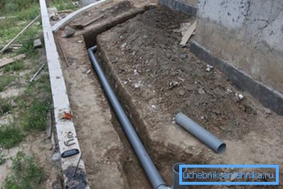Laying PVC pipes to create a sewer system Laying PVC pipes to create a sewer system