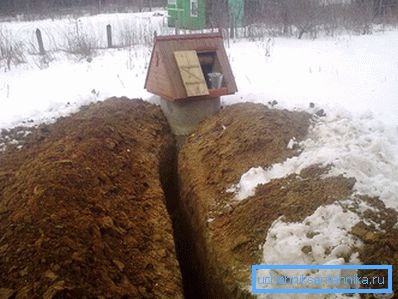 Laying plumbing in the country Laying plumbing in the country