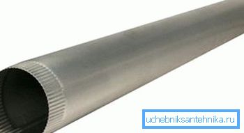 The simplest pipe made of galvanized metal The simplest pipe made of galvanized metal