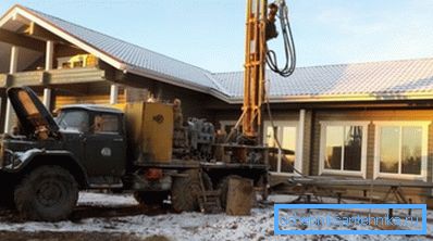 The process of drilling the well. The process of drilling the well.