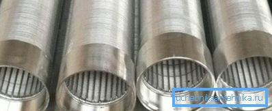 Wire water filters for wells Wire water filters for wells