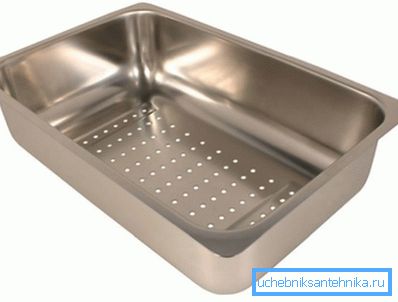 Rectangular colander. Rectangular colander.