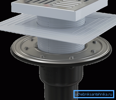 Straight dry drain shower gangway Straight dry drain shower gangway