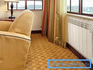 Bimetallic radiators - 570 mm high section can be used on loggias Bimetallic radiators - 570 mm high section can be used on loggias