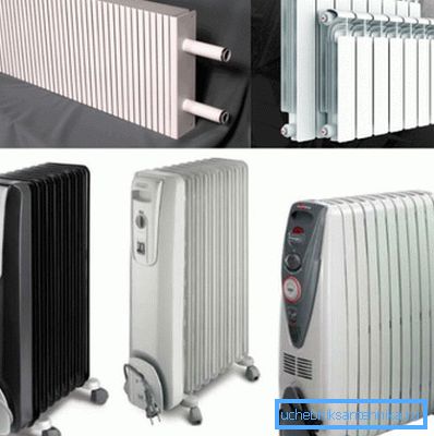 Radiators and convectors for different rooms