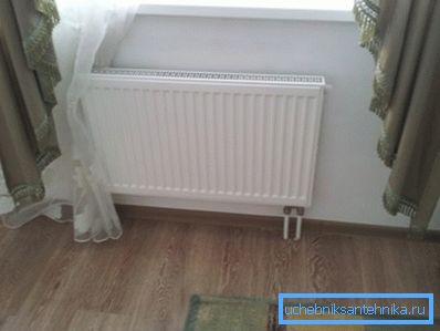 Heating radiators with bottom connection are often found in modern interiors