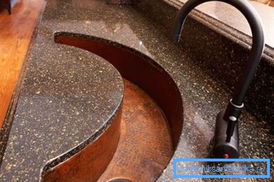 Sink made of artificial onyx. A photo Sink made of artificial onyx. A photo