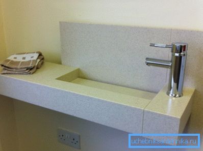 Sink under which you can hang the cabinet Sink under which you can hang the cabinet