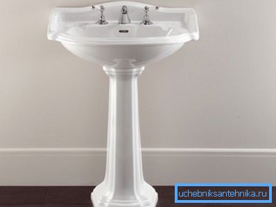 Antique washbasin with pedestal. Antique washbasin with pedestal.