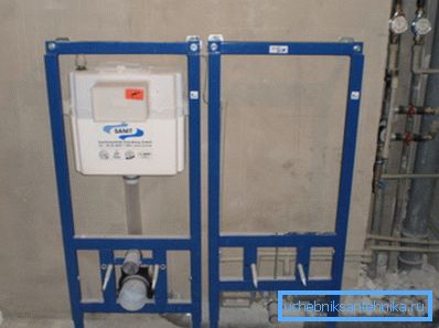 Frames for toilet and bidet. Frames for toilet and bidet.