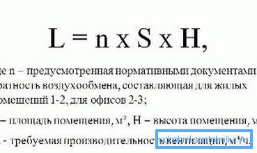 The calculation of the exhaust ventilation system is based on the rate of air exchange in the room The calculation of the exhaust ventilation system is based on the rate of air exchange in the room
