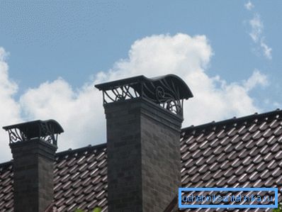 Output locations on the roof surface