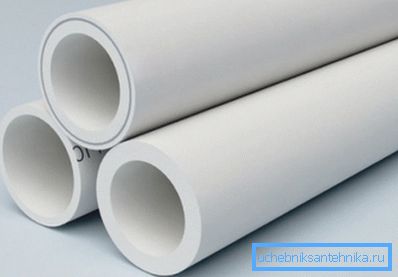 Various types of polypropylene pipes suitable for arranging ductwork Various types of polypropylene pipes suitable for arranging ductwork