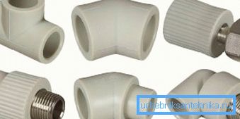 Different types of fittings for polypropylene pipes Different types of fittings for polypropylene pipes