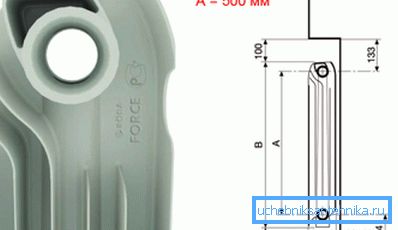 The size of the aluminum radiator section depends on the spacing between the axles. The size of the aluminum radiator section depends on the spacing between the axles.