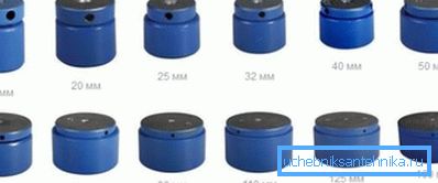 A variety of nozzles