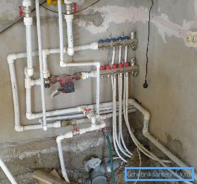 Polypropylene pipe routing