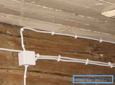 Wiring in a wooden house should be done using protective covers. Wiring in a wooden house should be done using protective covers.