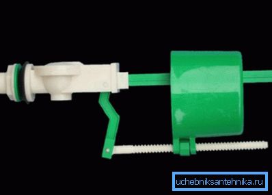 Adjustment of the position of the float is performed with the turn of the nut Adjustment of the position of the float is performed with the turn of the nut