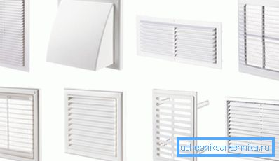 Gratings for ventilation channels