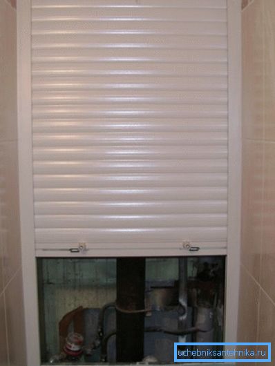 Roller shutters in the decoration of the toilet Roller shutters in the decoration of the toilet