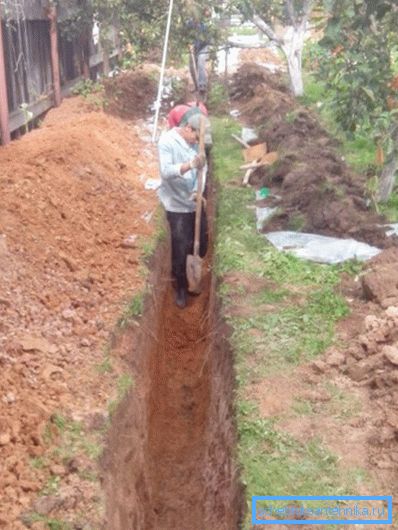 To dig trenches by hand - very hard work To dig trenches by hand - very hard work