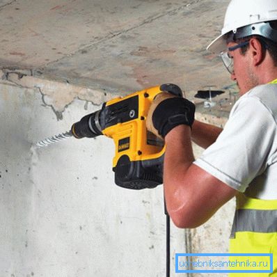 Using a perforator, you quickly drill holes in even the hardest surfaces.