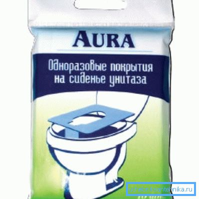 Napkins on the toilet seat (pack of 10 pieces)