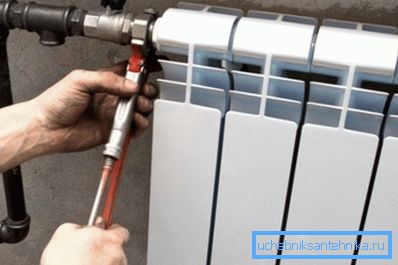 Independent installation of the radiator on the loggia Independent installation of the radiator on the loggia
