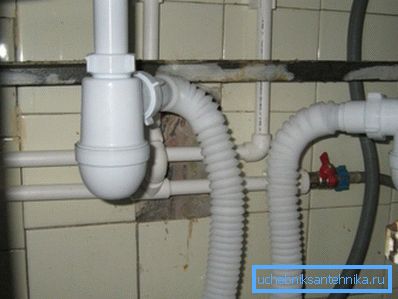 Plumbing corrugation is indispensable with a shortage of free space Plumbing corrugation is indispensable with a shortage of free space
