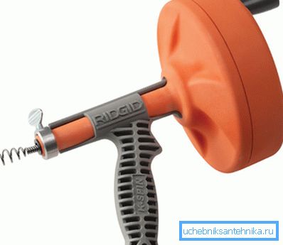 Plumbing cable makes it easy to remove clogs. Plumbing cable makes it easy to remove clogs.