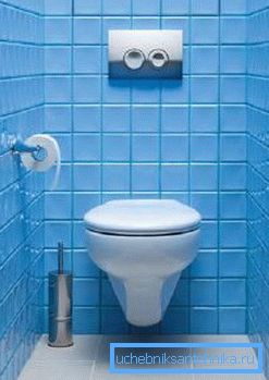 Bathroom and toilet built into the wall