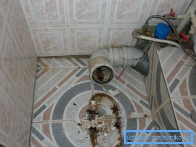 Bathroom after dismantling
