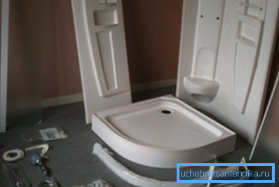 Assembly of shower stall Assembly of shower stall