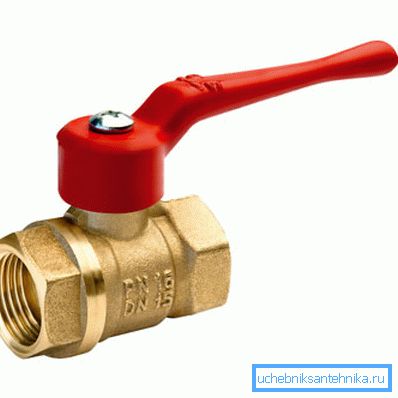 Spherical coupling valve with extended lever-handle Spherical coupling valve with extended lever-handle