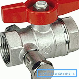 Ball valve with brass air vent Ball valve with brass air vent