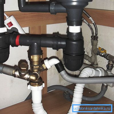 Hose to drain water from the dishwasher Hose to drain water from the dishwasher