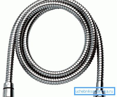 Hose protected by metal hose. Hose protected by metal hose.
