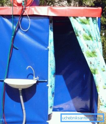 Curtain for a country shower from polyester Curtain for a country shower from polyester