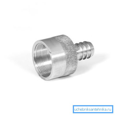 The fitting is installed instead of the aerator. The fitting is installed instead of the aerator.