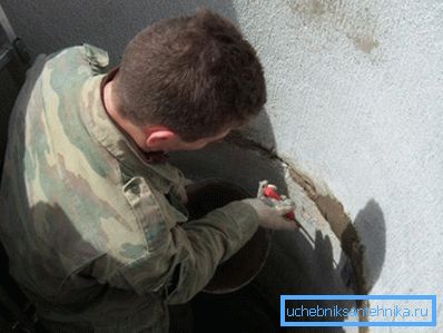 Seams cover with sealant.