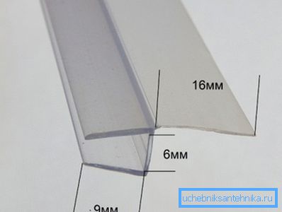 Silicone compactor for 6 mm thick glass Silicone compactor for 6 mm thick glass