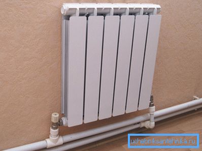 The heating system of plastic pipes. The heating system of plastic pipes.