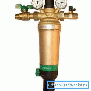 Complex filter with backwash system Complex filter with backwash system