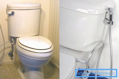 The toilet mixer with hygienic shower can have a very different configuration. The toilet mixer with hygienic shower can have a very different configuration.