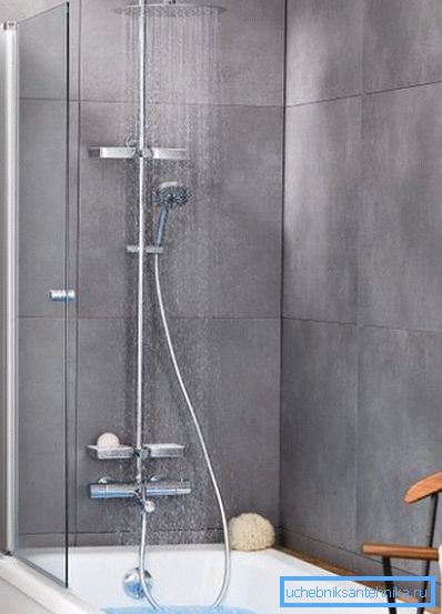 The mixer for a bathroom with a rain shower Valentin Opium 4 The mixer for a bathroom with a rain shower Valentin Opium 4