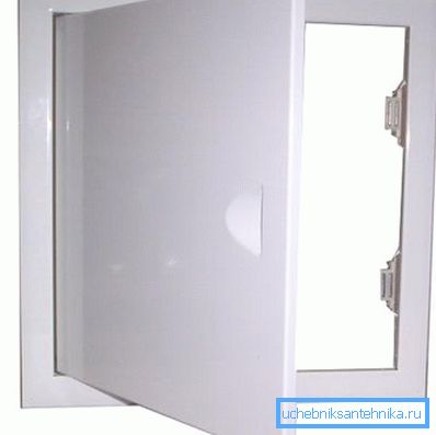 Access hatch with snaps Access hatch with snaps