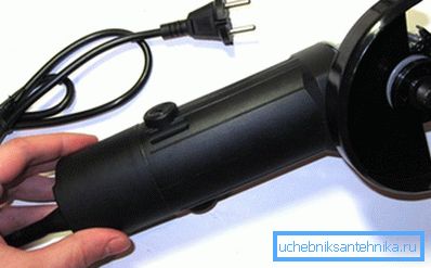 With a steel bolt handle grinder With a steel bolt handle grinder